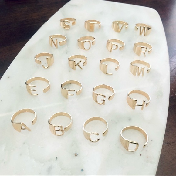 Gold Letter Bold Ring - Picture 4 of 4